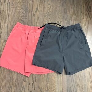 American Eagle Outfitters & VRST Men's Athletic Shorts - Coral & Charcoal